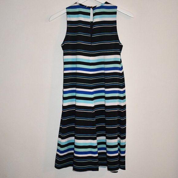 NWT Tommy Hilfiger Blue Striped Wear to Work Dress Size 2 - Picture 6 of 10